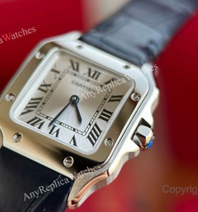 DR Factory Cartier Santos Ladies 27*34*7mm Swiss Quartz Movement White Gold Bezel Watch